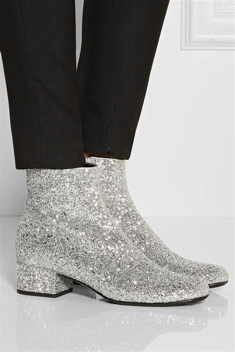 ysl glitter boots price|Glitter Saint Laurent Ankle boots for Women.